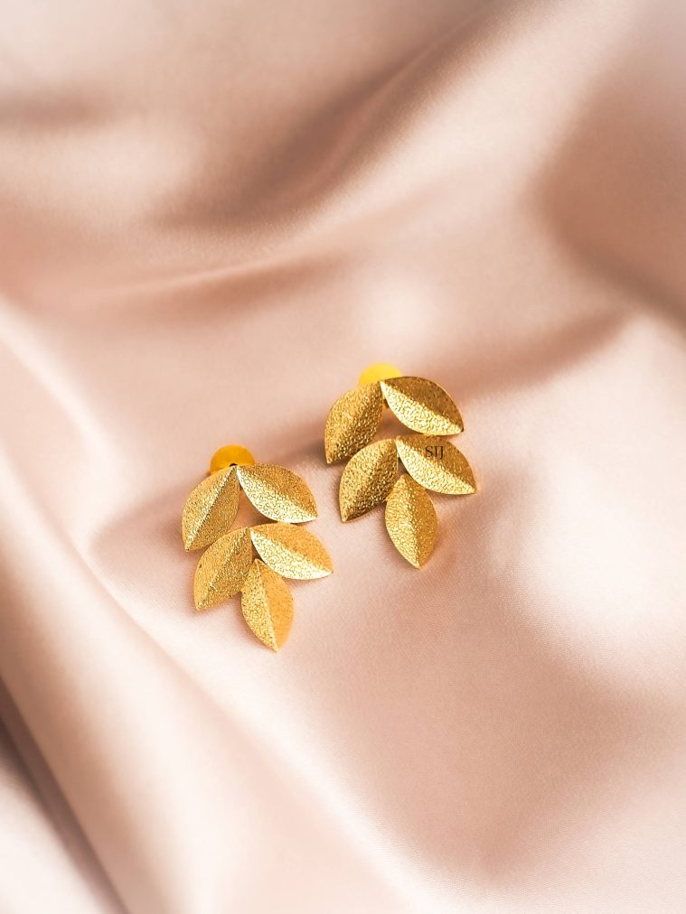 Imitation Leaf Design Anti Tarnish Earrings