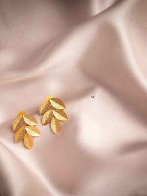 Imitation Leaf Design Anti Tarnish Earrings