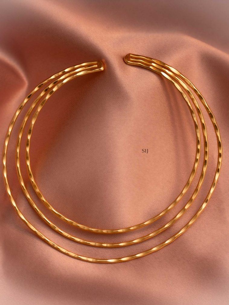Imitation Three Layers Anti Tarnish Hasli Necklace