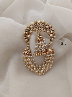 Gold Finish Layered Pearl Jada Billa