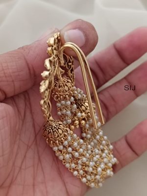 Gold Finish Layered Pearl Jada Billa