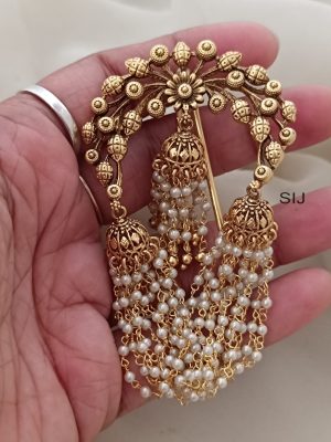 Gold Finish Layered Pearl Jada Billa