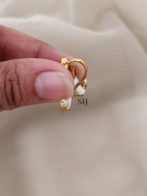 Gold Finish AD Stones Tiger Nail Pendant