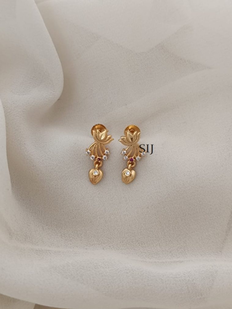 Artificial Lotus Design Earrings