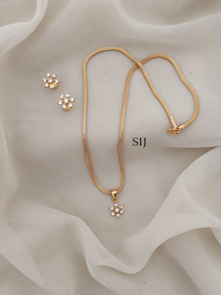 Imitation Star AD Stones Chain With Pendant