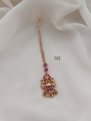 Antique Lakshmi With Ruby Stones Tikka