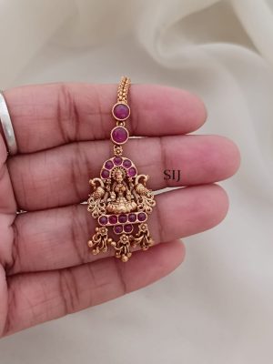 Antique Lakshmi With Ruby Stones Tikka