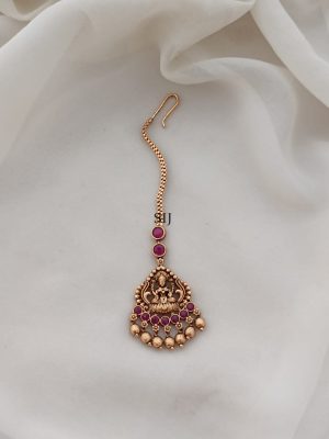 Traditional Lakshmi Ruby Maang Tikka