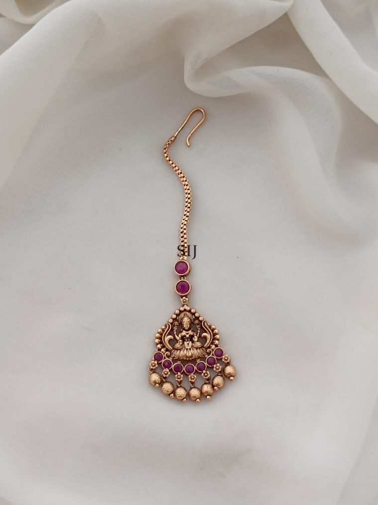Traditional Lakshmi Ruby Maang Tikka