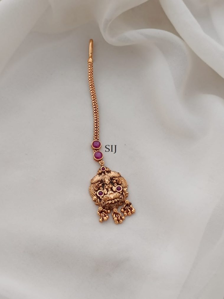 Antique Lakshmi Ruby Maang Tikka