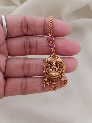Antique Lakshmi Ruby Maang Tikka