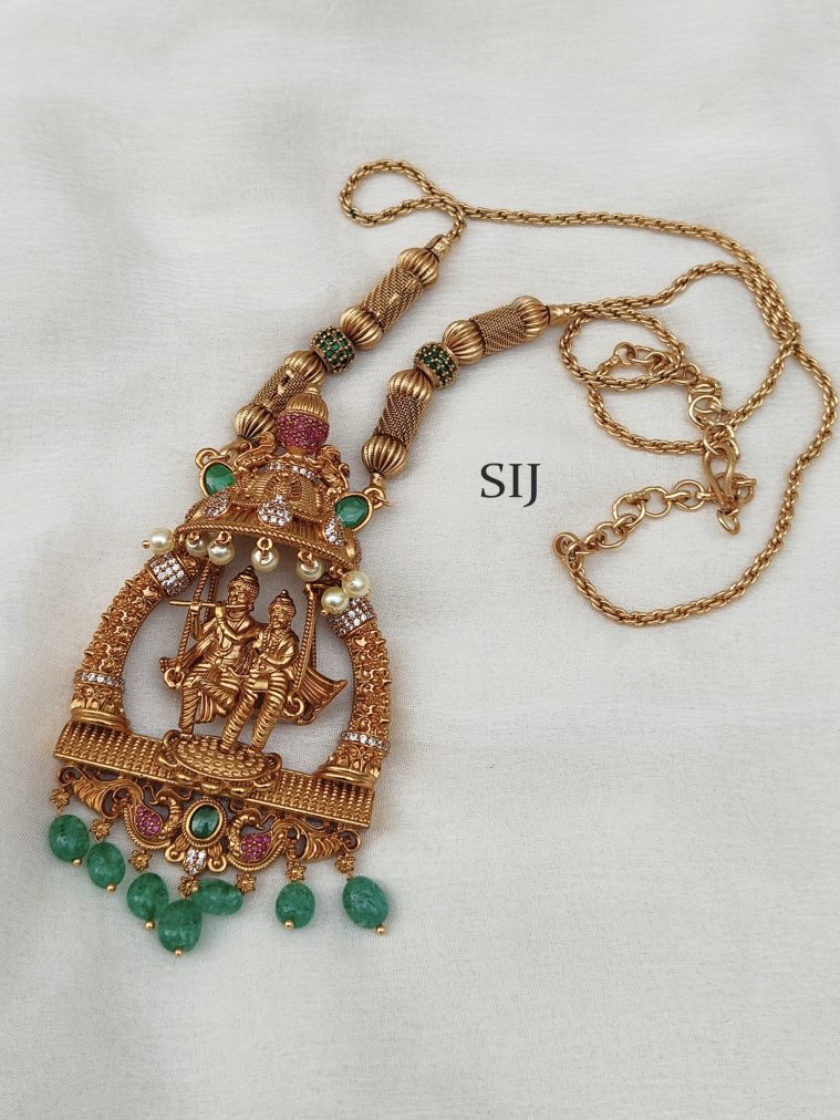 Antique Krishna Pendant Long Chain