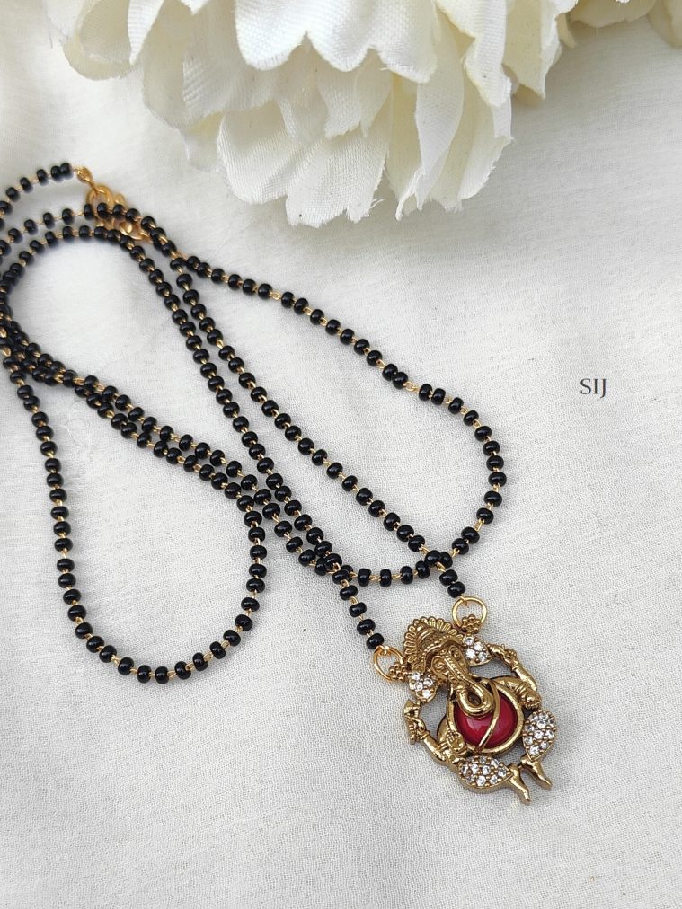 Single Layer Mangalsutra with Ganesha Pendant