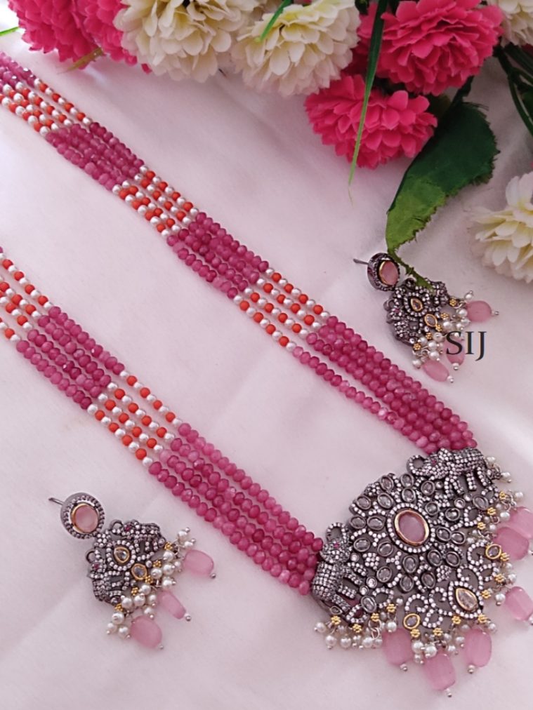 Victorian Polish Beaded Long Necklace
