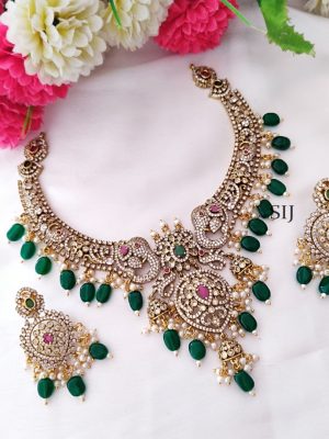 Gold Finish AD Stones Necklace