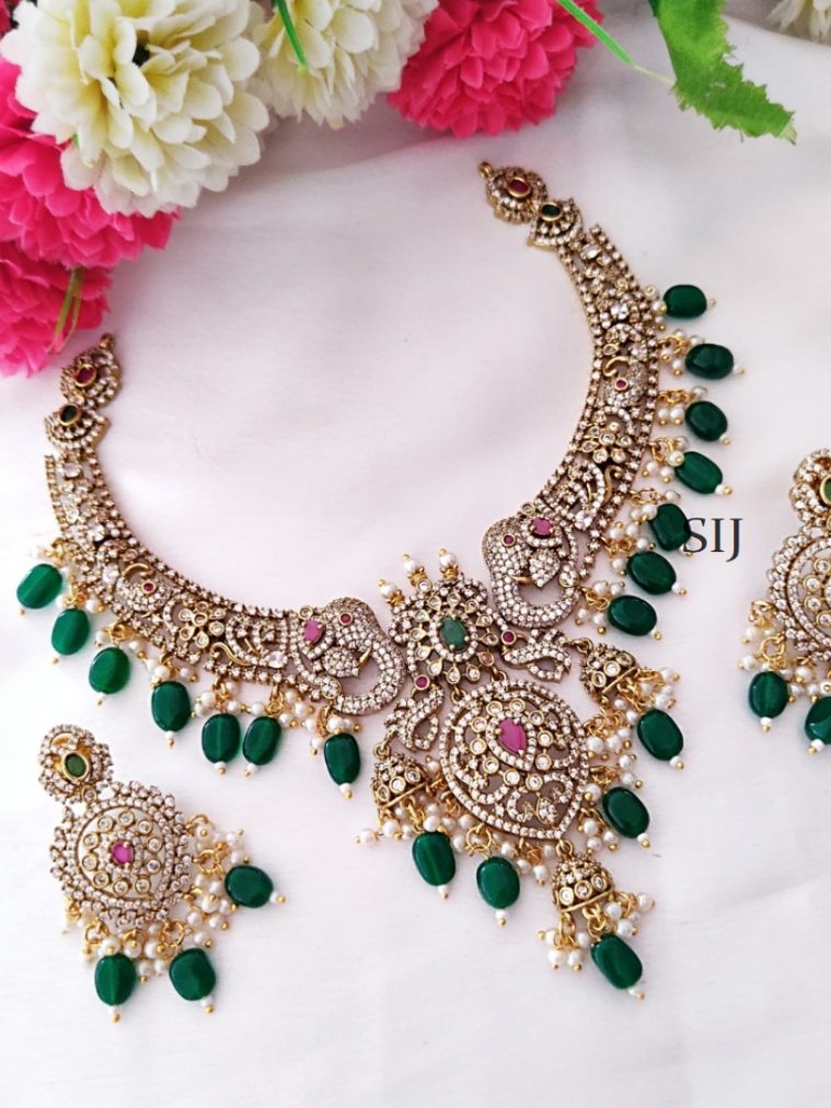 Gold Finish AD Stones Necklace