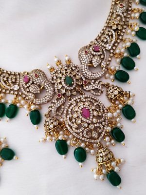 Gold Finish AD Stones Necklace