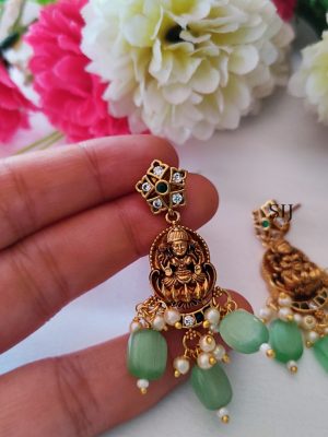 Matt Finish Lakshmi Necklace Set
