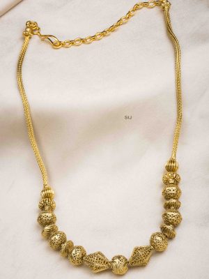 Gold Plated Golden Beads Necklace