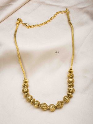 Gold Plated Golden Beads Necklace