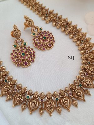 Gold Finish Kemp Stones Long Haram