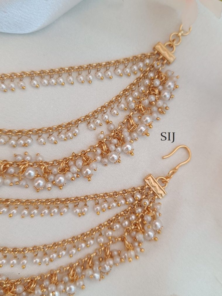Artificial 3 Layer Pearl Ear Chains