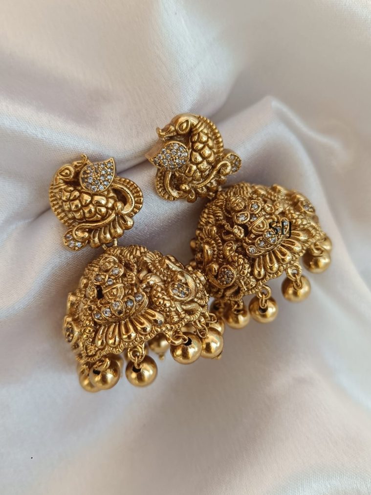 Imitation Peacock Jhumkas