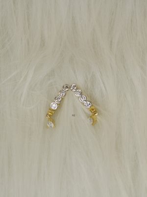 AD Stones Hoop Earrings