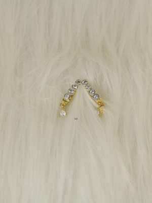 AD Stones Hoop Earrings