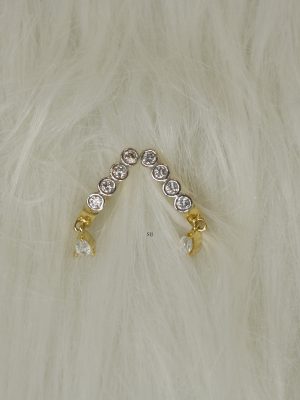 AD Stones Hoop Earrings