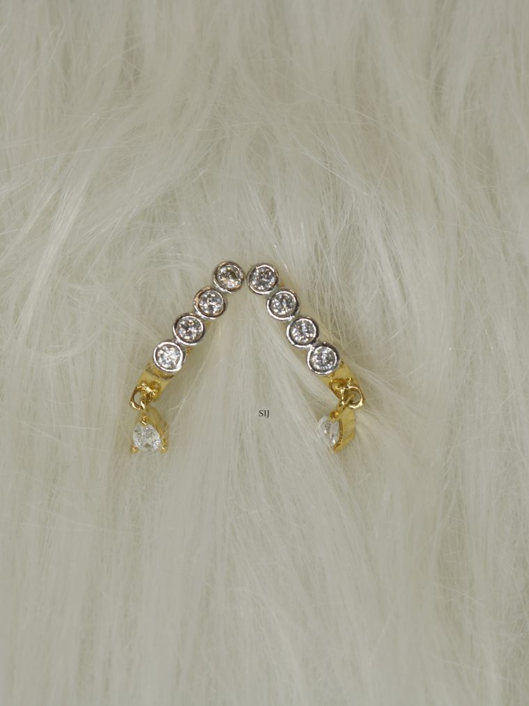 AD Stones Hoop Earrings