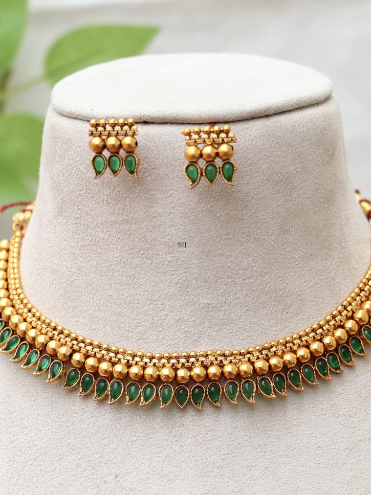 Antique Finish Mango Design Necklace
