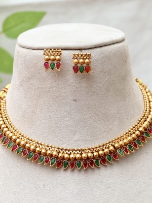 Antique Finish Mango Design Necklace