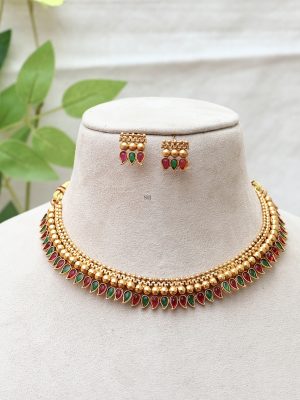 Antique Finish Mango Design Necklace