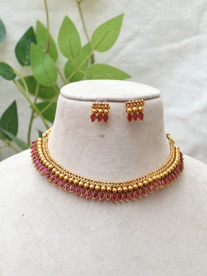 Antique Finish Mango Design Necklace