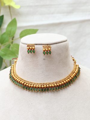 Antique Finish Mango Design Necklace