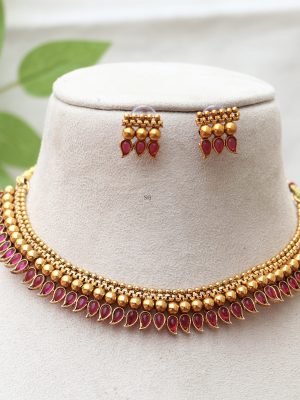Antique Finish Mango Design Necklace