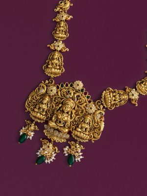 Antique Finish Nakshi Lakshmi Haram
