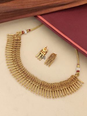 Antique Traditional Gold Plated Necklace Set