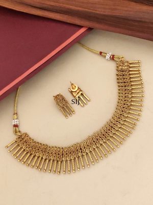 Antique Traditional Gold Plated Necklace Set
