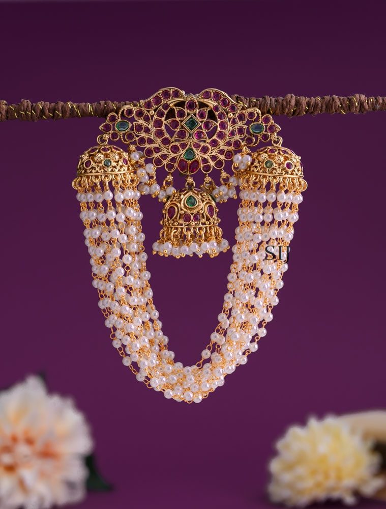 Floral Kemp Cluster Pearl Jadai Billai