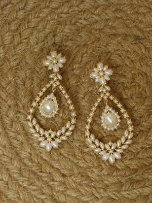 Floral Pearl Designer Earrings