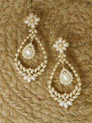 Floral Pearl Designer Earrings