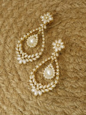Floral Pearl Designer Earrings