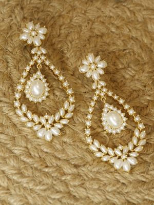 Floral Pearl Designer Earrings