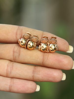 Gold Finish Ball Drop Necklace Set