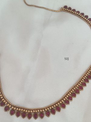 Gold Finish Tear Drop Kemp Stones Hip Chain