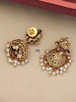 Gold Plated Lakshmi Design Temple Necklace Set