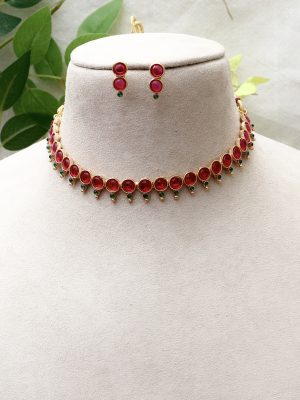 Gold Plated Multicolor Stone Necklaces