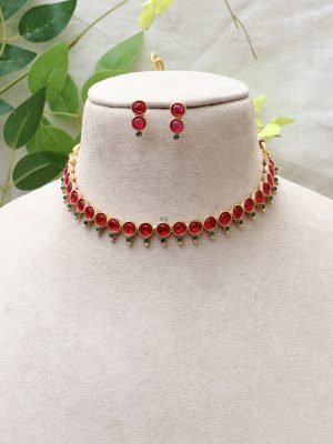 Gold Plated Multicolor Stone Necklaces
